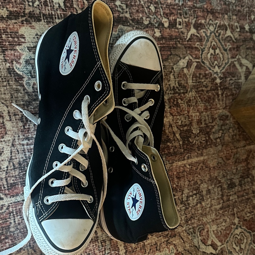 Converse Black and White High-Top Sneakers - Picture 2 of 4